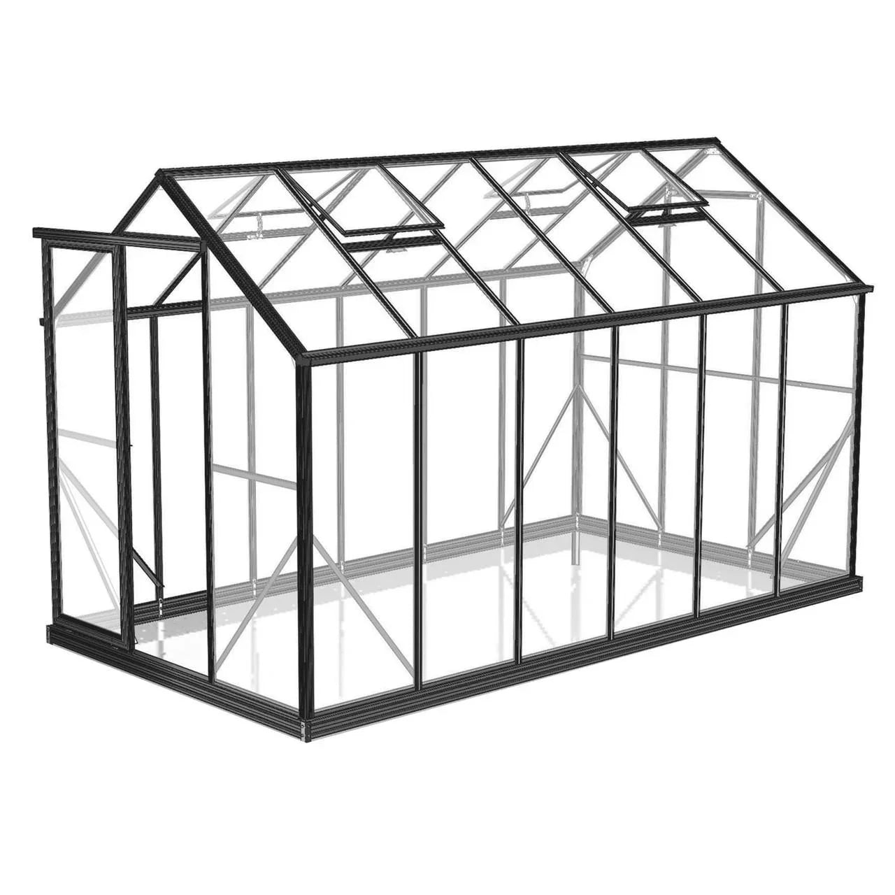 6x12ft 2x3.8m Glasshouse 4mm Toughened Glass